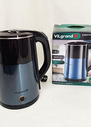 Електрочайник vilgrand vs1820 1.8л blue