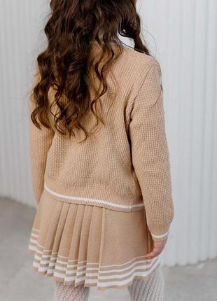 Детская кофта герда бежевая art knit 4