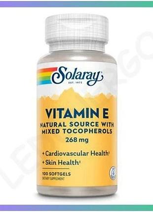 Вітамін e d-alpha tocopherol 268mg 50 м'яких капсул антиоксидант для підтримки здоров'я шкіри та орган sku_dsn_2023-10-2382