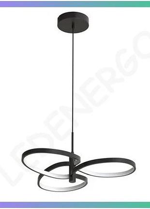 Люстра goldlux ribbon черная 25вт 600мм led светильник для интерьера sku_gl-335975