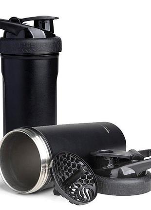 Шейкер спортивний smartshake металевий insulated steel 750ml black