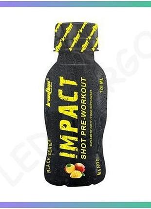 Передтренувальний комплекс ironflex impact pre-workout shot 120 мл манго для енергії та м'язового памп sku_fitsh_cn15410-3