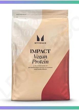 Протеїн vegan blend 1000г банан рослинний для набору м'язової маси веганський спортивний білок sku_dsn_100-49-8923521-20