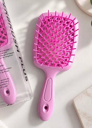 Щётка-расчёска для волос «super brush», розовая (в коробке)