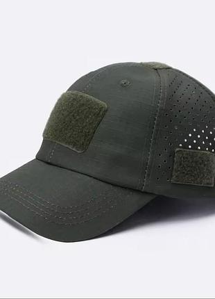 Бейсболка літня дихаюча nano cap з перфорацією army green