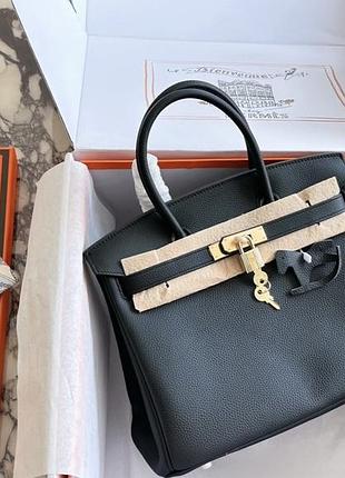 Hermes birkin black gold 30