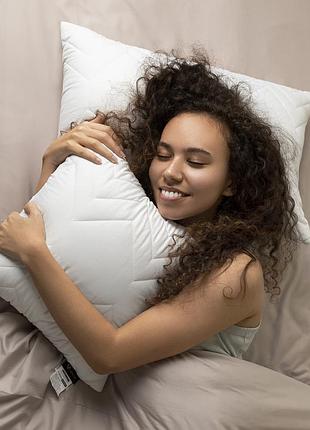 Подушка nordic comfort ideia 40х40 см чехол стеганный антиаллергенное волокно белая