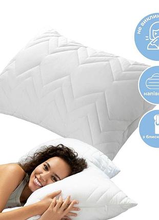 Подушка nordic comfort+ ideia 50х70 см з блискавкою, антиалергенна біла