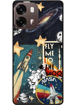 Силіконовий чохол бампер для oppo a6s з малюнком галактика nasa