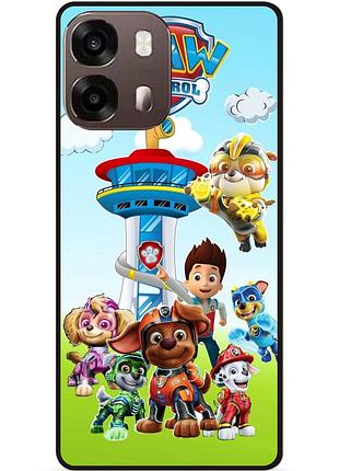 Силиконовый бампер чехол для oppo a6s с картинкой щенячий патруль paw patrol