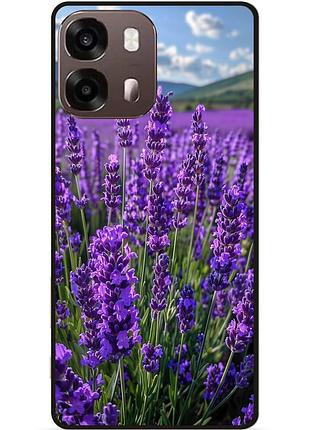 Силіконовий чохол бампер для oppo a6s з малюнком квіти лаванда