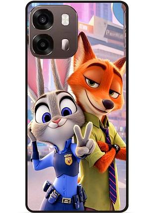 Силиконовый бампер чехол для oppo a6s с картинкой джуди зверополис
