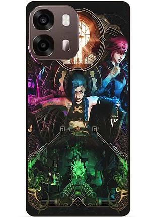 Силіконовий чохол бампер для oppo a6s з малюнком аркейн arcane