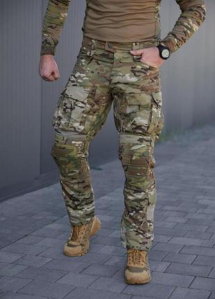 Тактически-штурмовые брюки ks-pro gen ii мультикам рип-стоп с флисовой подкладкой