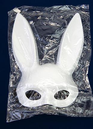 Маска кролик playboy light (белая) 5