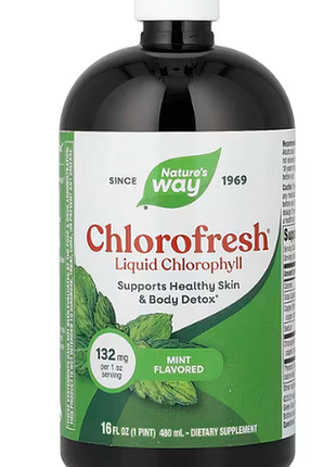 Жидкий хлорофилл nature's way chlorofresh детокс без вкуса 480 мл
