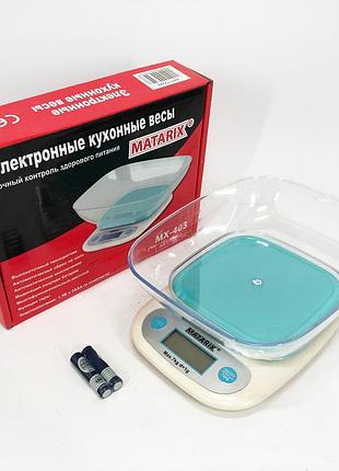 Ваги кухонні matarix mx-403 від 1 грама до 7кг, кулінарні ваги для зважування їжі точні кухонні ваги