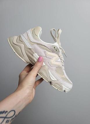 Жіночі бежеві кросівки new balance 9060 butter yellow х нью беланс 39