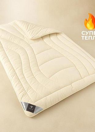 Одеяло wool premium шерстяное ideia зимнее 200х220 см, шерсть, натуральное, овечья шерсть, двойное, хлопок, супер теплое,
