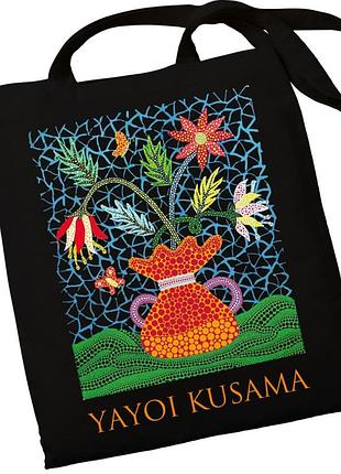 Эко-шоппер bookopt bk4084 yayoi kusama цветы, черный
