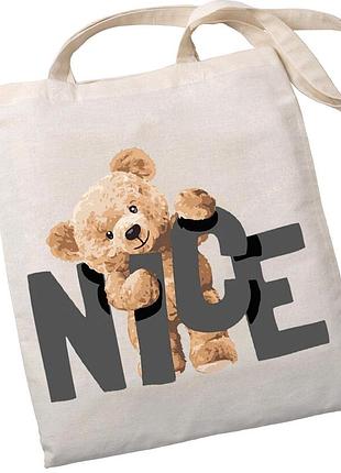 Эко-шоппер bookopt bk4054 nice teddy bear бежевый
