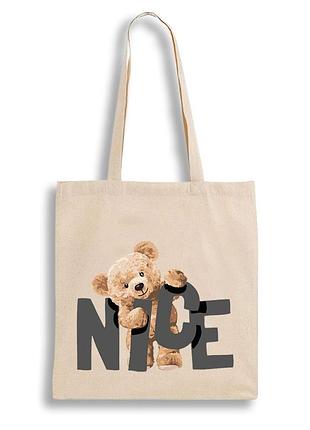 Эко-шоппер bookopt bk4054 nice teddy bear бежевый 2