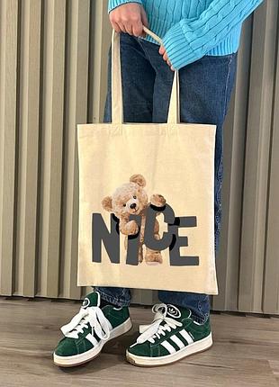 Эко-шоппер bookopt bk4054 nice teddy bear бежевый 5