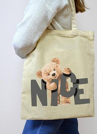 Эко-шоппер bookopt bk4054 nice teddy bear бежевый 9
