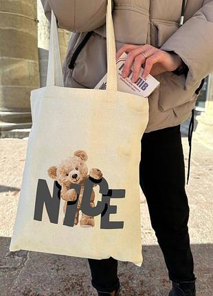 Эко-шоппер bookopt bk4054 nice teddy bear бежевый 10
