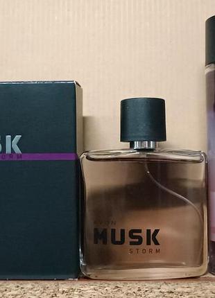 🌩️ мужской набор musk storm avon — туалетная вода 75 мл + лосьон после бритья 200 мл
