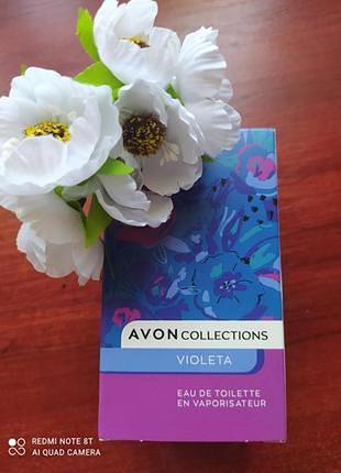 Туалетна вода powerful flowers violeta для неї 50 мл avon евон