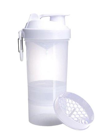 Шейкер спортивный smartshake original2go 600ml pure white