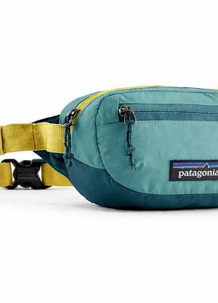 Сумка на пояс patagonia ultralight black hole® mini hip pack 1l месенджер grey/blue aqua