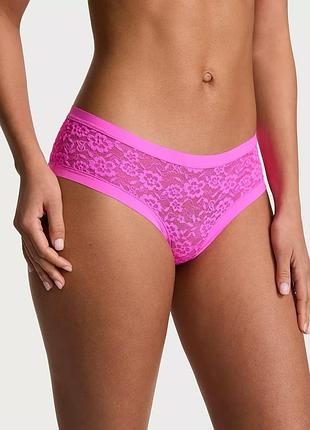 Безшовні трусики чіки victoria's secret no-show lacie cheeky victoria's secret рожевий l