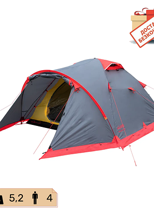 Палатка mountain 4 местная tramp, trt-024 2