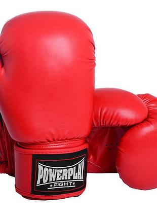 Боксерские перчатки powerplay 3004 classic красные 12 унций