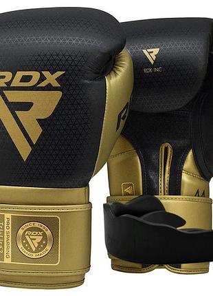 Боксерські рукавиці rdx mark pro sparring tri lira 2 golden-10 унцій (капа в комплекті)