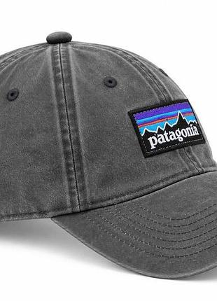 Бейсболка кепка patagonia p-6 logo, grey (сірий)