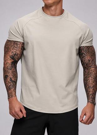 Мужская спортивная футболка premium fit sand m