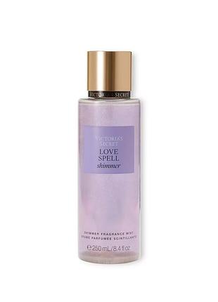 Парфумований спрей для тіла з блискітками love spell shimmer victoria's secret