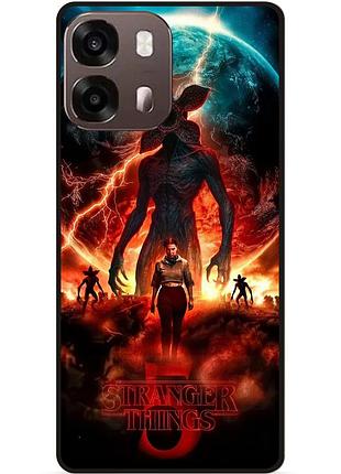 Силиконовый бампер чехол для oppo a6s с картинкой очень странные дела дивні дива