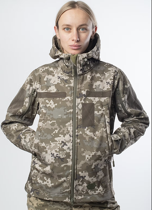 Куртка женская soft shell military пиксель зсу
