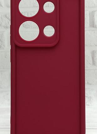 Чехол shock case для телефона xiaomi redmi note 14s бампер силиконовый бордовый