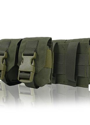 Тактичний підсумок під 2 гранати kiborg gu double mag pouch khaki
