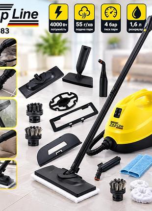 Пароочисник zepline zp-7783 4000 вт, резервуар 1,6 л, подача пари 55 г/хв