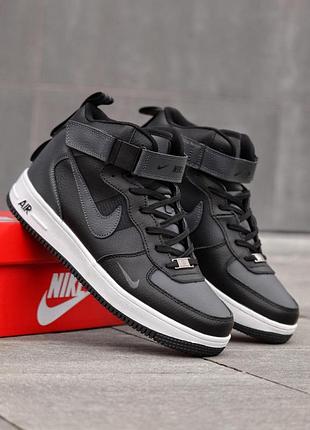 Чоловічі зимові кросівки nike air force, чоловічі зимові високі стильні кросівки, зимові кросівки для хлопця 46