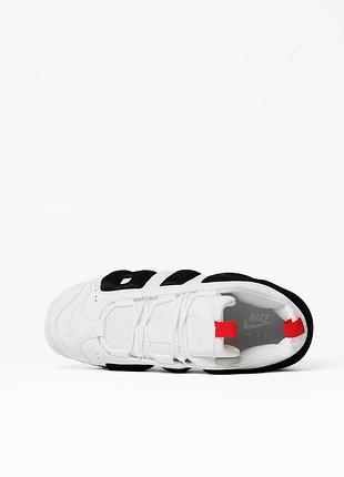 Nike air more uptempo low white black red 2
