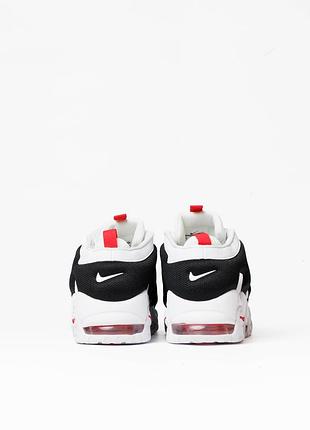 Nike air more uptempo low white black red 4