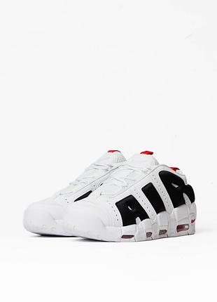 Nike air more uptempo low white black red 5