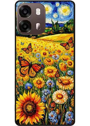 Силіконовий чохол бампер для oppo a6s з картинкою бабочки метелики